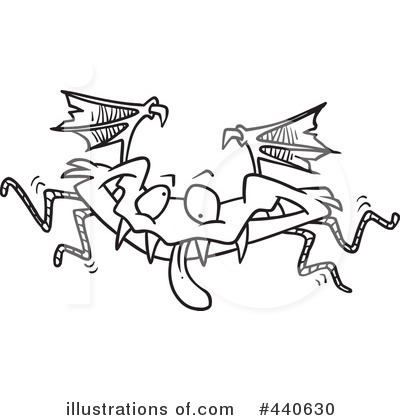 Royalty-Free (RF) Flying Bat Clipart Illustration by toonaday - Stock Sample #440630