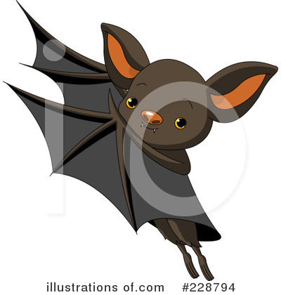 Royalty-Free (RF) Flying Bats Clipart Illustration by Pushkin - Stock Sample #228794
