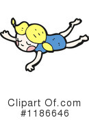 Flying Girl Clipart #1186646 by lineartestpilot
