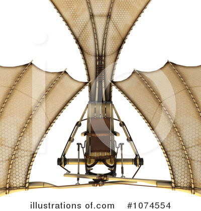 Royalty-Free (RF) Flying Machine Clipart Illustration by Leo Blanchette - Stock Sample #1074554