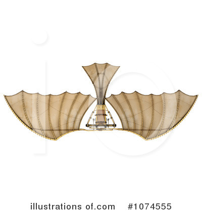 Royalty-Free (RF) Flying Machine Clipart Illustration by Leo Blanchette - Stock Sample #1074555