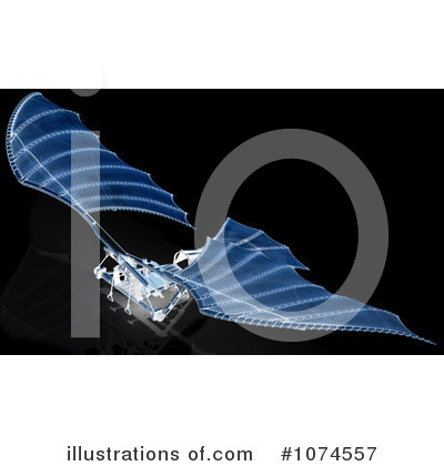 Royalty-Free (RF) Flying Machine Clipart Illustration by Leo Blanchette - Stock Sample #1074557