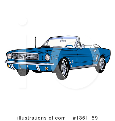 Ford Mustang Clipart #1361159 by LaffToon