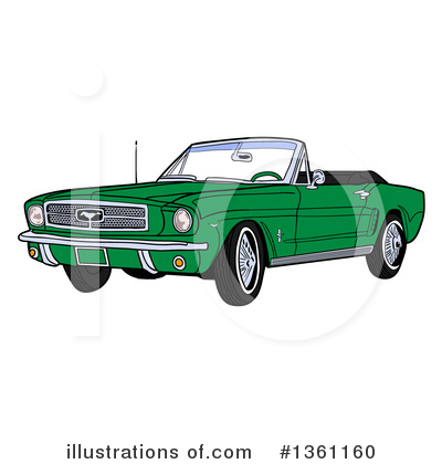 Ford Mustang Clipart #1361160 by LaffToon