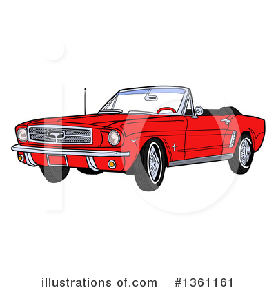 Ford Mustang Clipart #1361161 by LaffToon