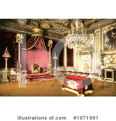 Royalty-Free (RF) Fontainebleau Palace Clipart Illustration by JVPD - Stock Sample #1071901