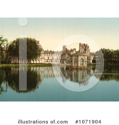 Royalty-Free (RF) Fontainebleau Palace Clipart Illustration by JVPD - Stock Sample #1071904