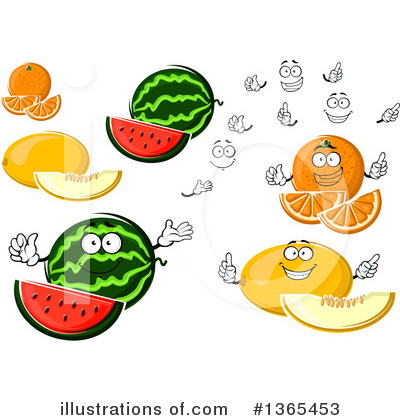 Canary Melon Clipart #1365453 by Vector Tradition SM