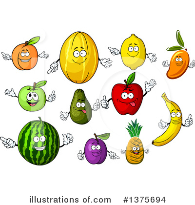Canary Melon Clipart #1375694 by Vector Tradition SM