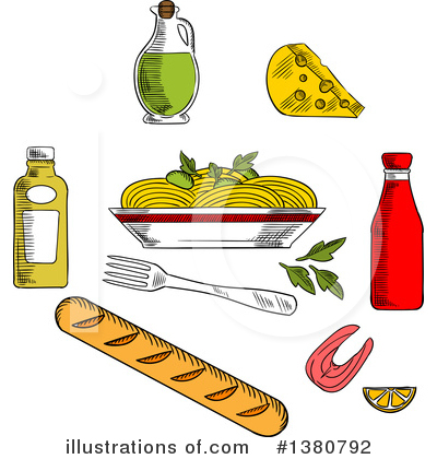 Spaghetti Clipart #1380792 by Vector Tradition SM