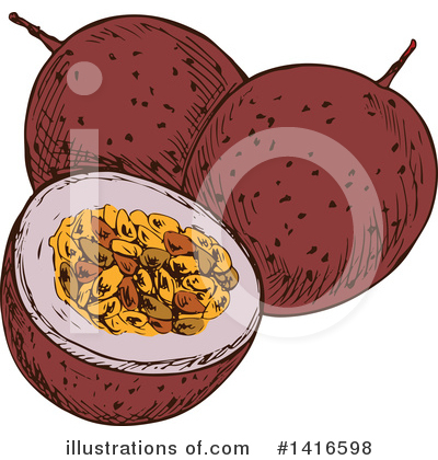 Passion Fruit Clipart #1416598 by Vector Tradition SM