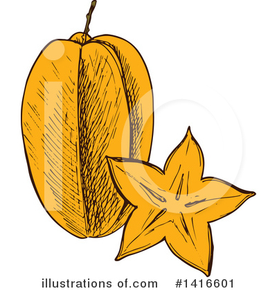 Starfruit Clipart #1416601 by Vector Tradition SM