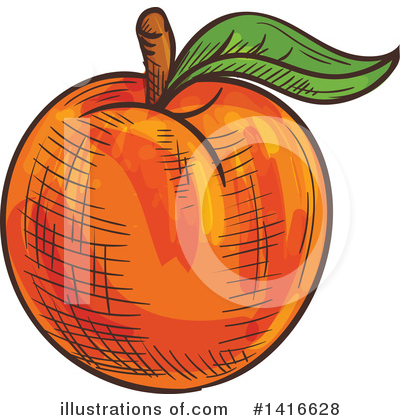 Peach Clipart #1416628 by Vector Tradition SM