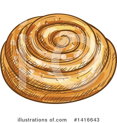 Cinnamon Roll Clipart #1416643 by Vector Tradition SM