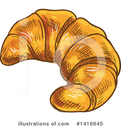 Croissant Clipart #1416645 by Vector Tradition SM