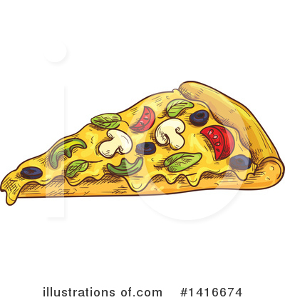 Pizza Clipart #1139801 - Illustration by Vector Tradition SM