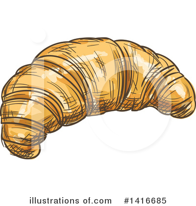 Croissant Clipart #1416685 by Vector Tradition SM