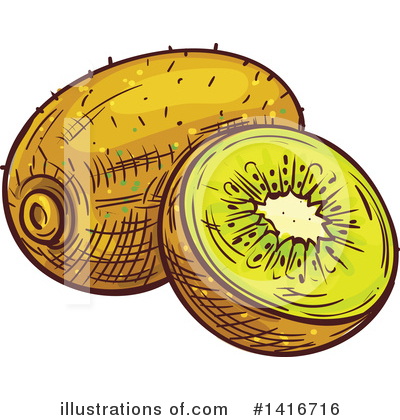 Kiwi Fruit Clipart #1416716 by Vector Tradition SM
