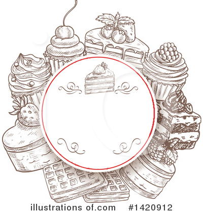 Waffle Clipart #1420912 by Vector Tradition SM