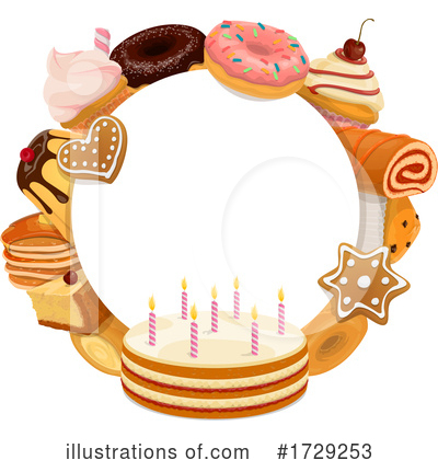Birthday Cake Clipart #1729253 by Vector Tradition SM