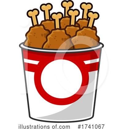Fried Chicken Clipart #1741067 by Hit Toon