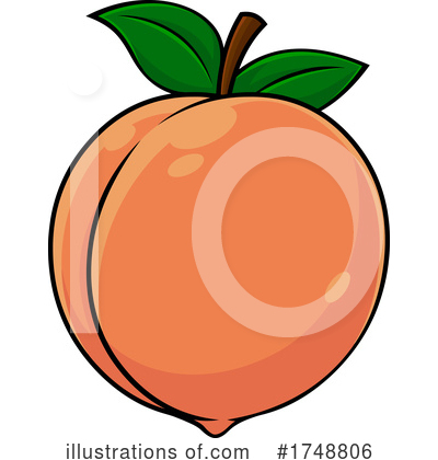 Peaches Clipart #1748806 by Hit Toon