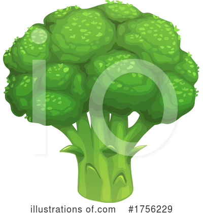 Broccoli Clipart #1756229 by Vector Tradition SM