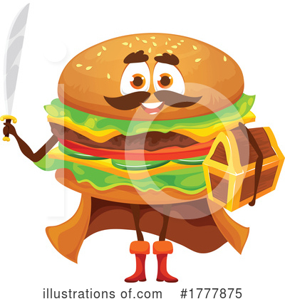 Cheeseburger Clipart #1777875 by Vector Tradition SM