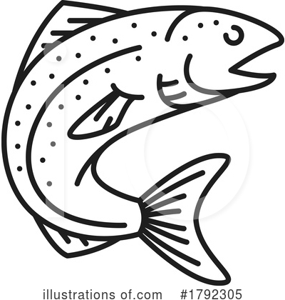 Salmon Clipart #1792305 by Vector Tradition SM
