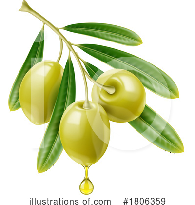 Green Olives Clipart #1806359 by Vector Tradition SM