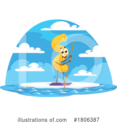 Paddle Boarding Clipart #1806387 by Vector Tradition SM
