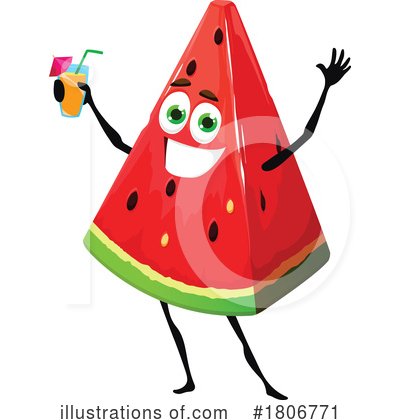 Watermelon Clipart #1806771 by Vector Tradition SM
