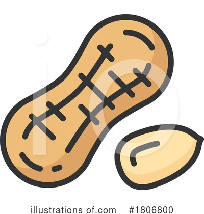 Peanut Clipart #1806800 by Vector Tradition SM