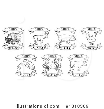 Royalty-Free (RF) Food Label Clipart Illustration by AtStockIllustration - Stock Sample #1318369