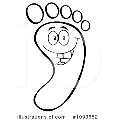 Royalty-Free (RF) Foot Clipart Illustration by Hit Toon - Stock Sample #1093652