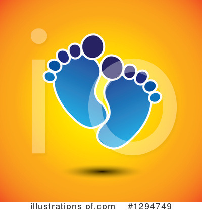 Royalty-Free (RF) Foot Prints Clipart Illustration by ColorMagic - Stock Sample #1294749