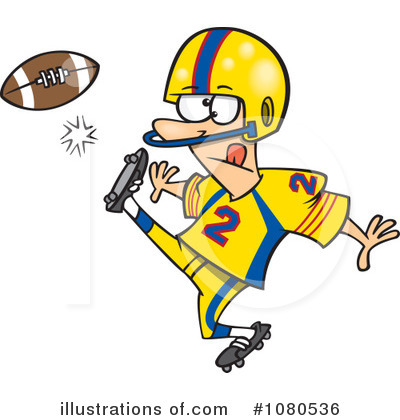 Royalty-Free (RF) Football Clipart Illustration by toonaday - Stock Sample #1080536