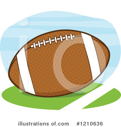 Royalty-Free (RF) Football Clipart Illustration by Hit Toon - Stock Sample #1210636