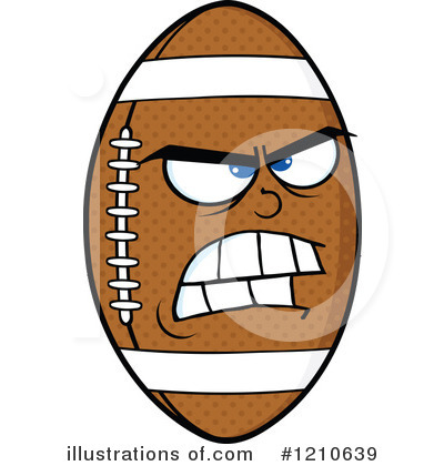 Royalty-Free (RF) Football Clipart Illustration by Hit Toon - Stock Sample #1210639
