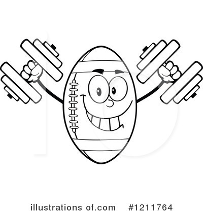 Royalty-Free (RF) Football Clipart Illustration by Hit Toon - Stock Sample #1211764