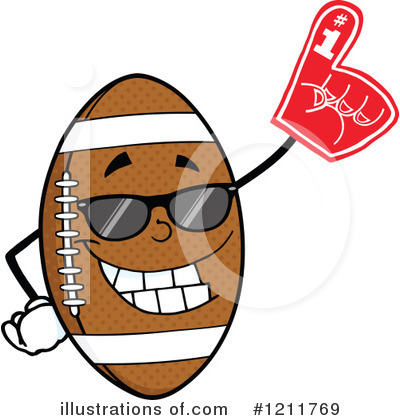 Royalty-Free (RF) Football Clipart Illustration by Hit Toon - Stock Sample #1211769