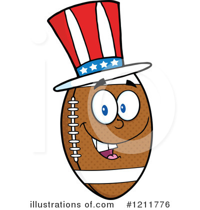 Royalty-Free (RF) Football Clipart Illustration by Hit Toon - Stock Sample #1211776