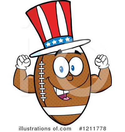 American Football Clipart #1211778 by Hit Toon