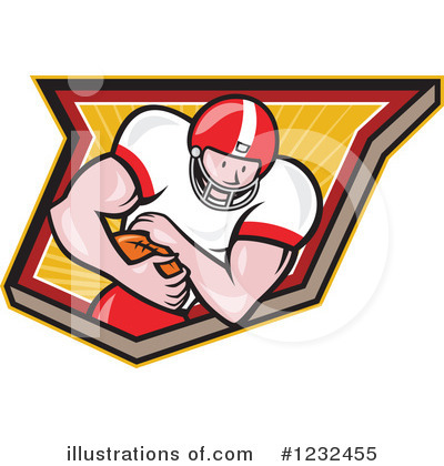 Royalty-Free (RF) Football Clipart Illustration by patrimonio - Stock Sample #1232455