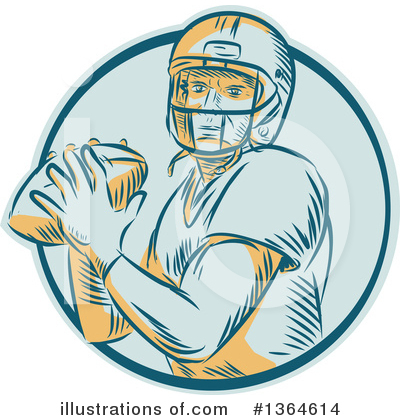 Royalty-Free (RF) Football Clipart Illustration by patrimonio - Stock Sample #1364614