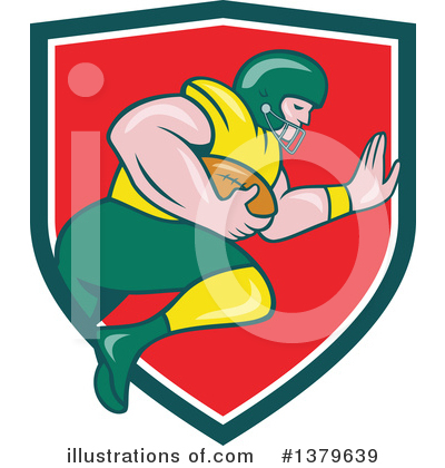 Royalty-Free (RF) Football Clipart Illustration by patrimonio - Stock Sample #1379639