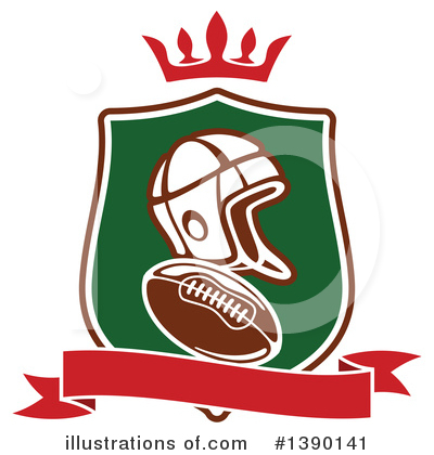 Football Helmet Clipart #1390141 by Vector Tradition SM