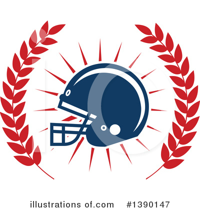 American Football Clipart #1390147 by Vector Tradition SM