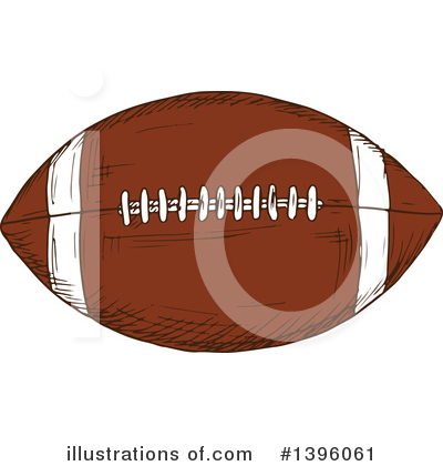 American Footballs Clipart #1396061 by Vector Tradition SM