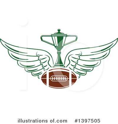 American Football Clipart #1397505 by Vector Tradition SM